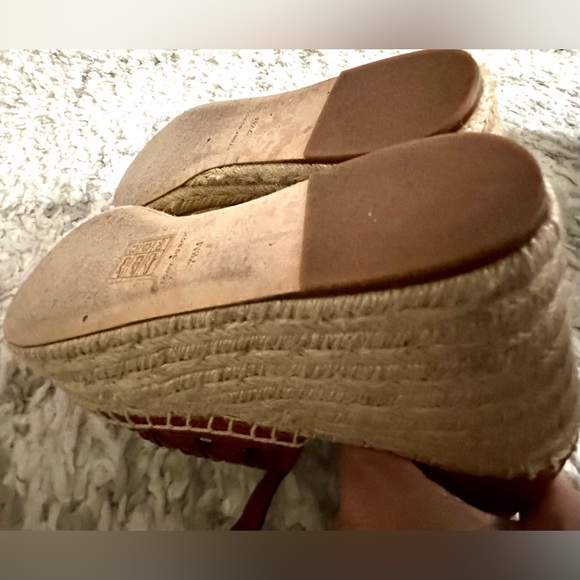 ‼️RARE‼️🎸Tory Burch🎸🔥Ret.$348🔥Basketweave Espadrille Wedge Platform Sandal—7.5 - Picture 16 of 16